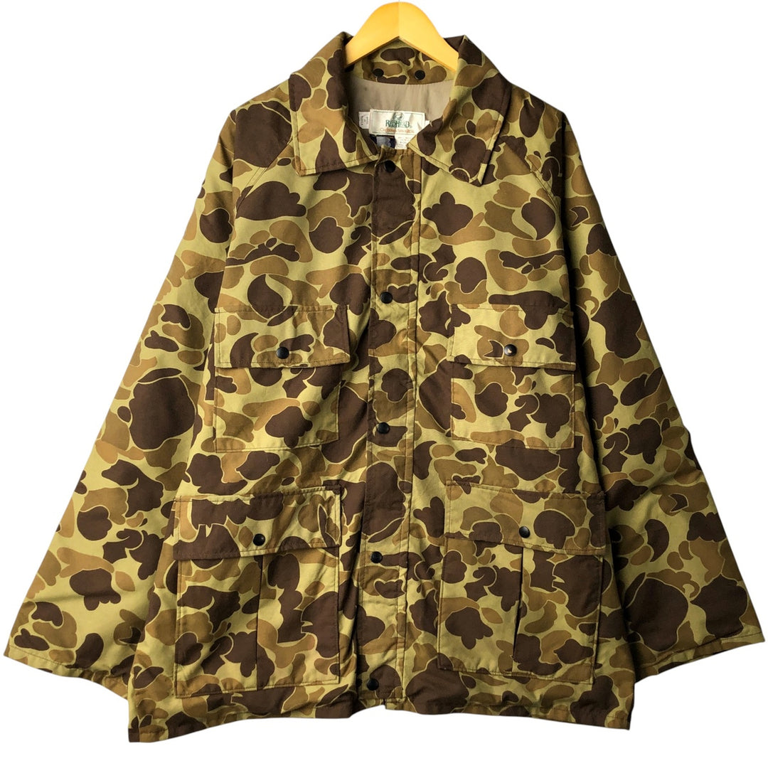 Vintage 80s-90'S Red Head BION-2 Camouflage Pattern Hunting Jacket, Men's Size L Nylon Khaki type Vintage Second Hand