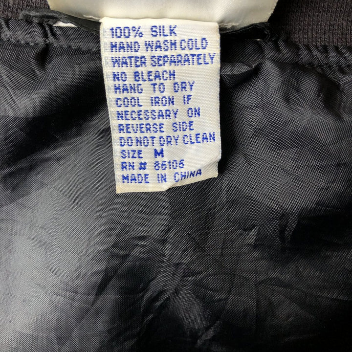 90'S AMERICAN CHARACTERS LOONEY TUNES Tasmanian Devil Silk Blouson, Men's Size M silk black type Vintage Second Hand