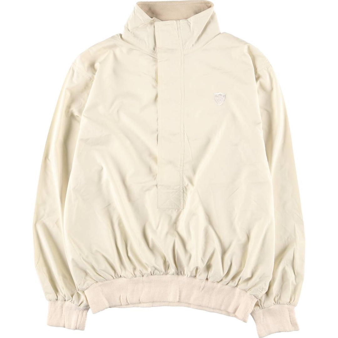 Vintage 90'S Ralph Lauren POLO SPORT half-zip warm-up pullover, men's size M polyester unbleached Vintage Second Hand
