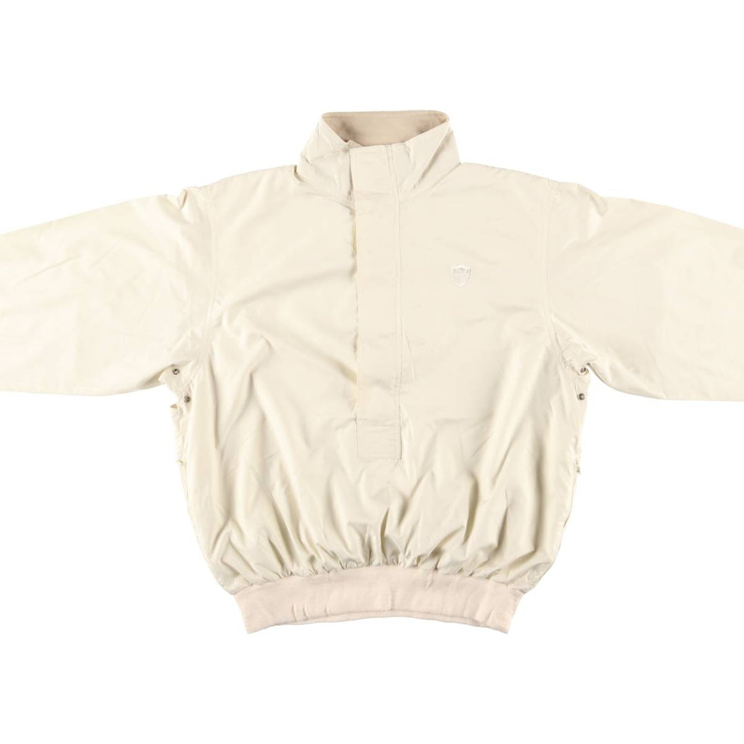 Vintage 90'S Ralph Lauren POLO SPORT half-zip warm-up pullover, men's size M polyester unbleached Vintage Second Hand