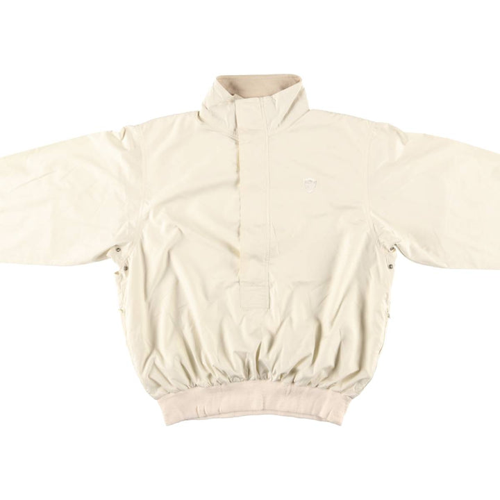 Vintage 90'S Ralph Lauren POLO SPORT half-zip warm-up pullover, men's size M polyester unbleached Vintage Second Hand