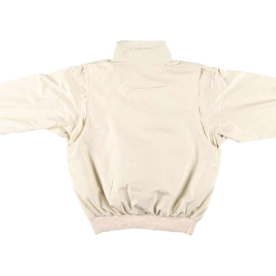 Vintage 90'S Ralph Lauren POLO SPORT half-zip warm-up pullover, men's size M polyester unbleached Vintage Second Hand