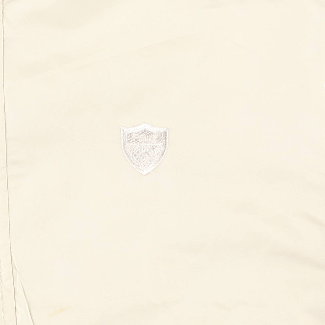 Vintage 90'S Ralph Lauren POLO SPORT half-zip warm-up pullover, men's size M polyester unbleached Vintage Second Hand