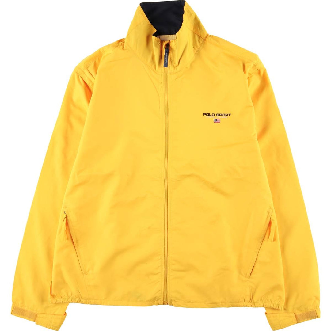 Vintage 90'S Ralph Lauren Polo Sport windbreaker, size L, men's polyester yellow type Vintage Second Hand
