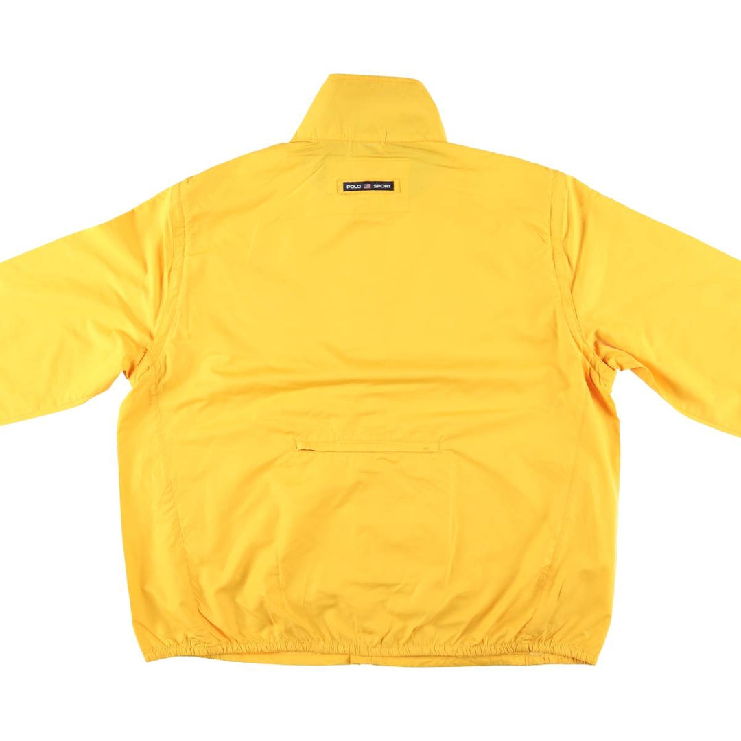 Vintage 90'S Ralph Lauren Polo Sport windbreaker, size L, men's polyester yellow type Vintage Second Hand