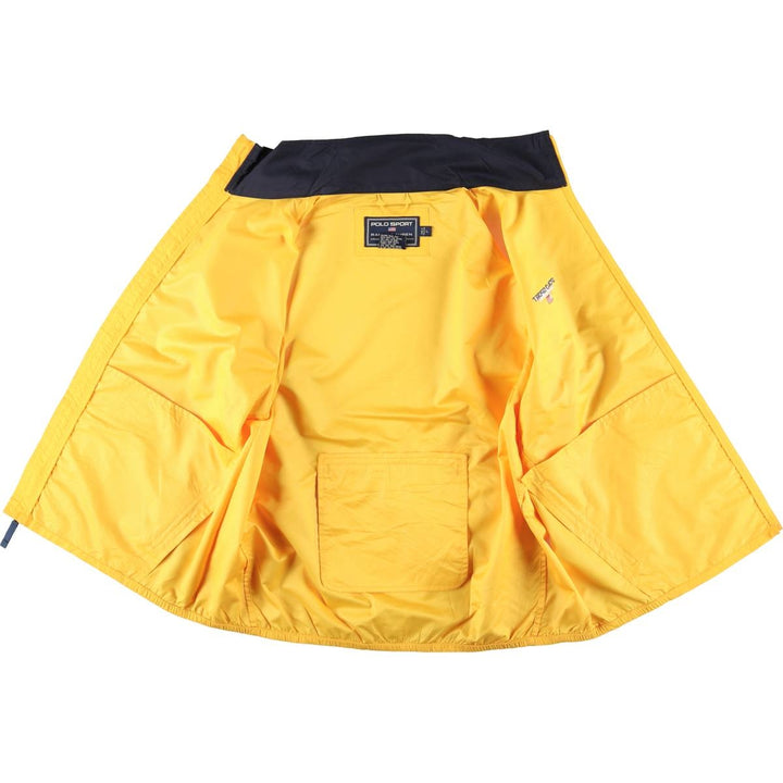 Vintage 90'S Ralph Lauren Polo Sport windbreaker, size L, men's polyester yellow type Vintage Second Hand