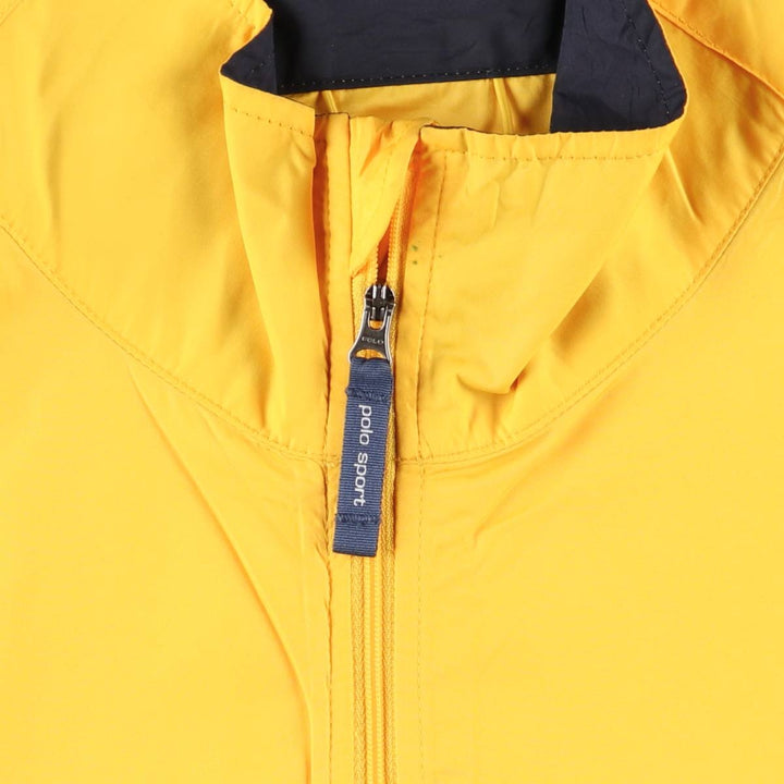 Vintage 90'S Ralph Lauren Polo Sport windbreaker, size L, men's polyester yellow type Vintage Second Hand