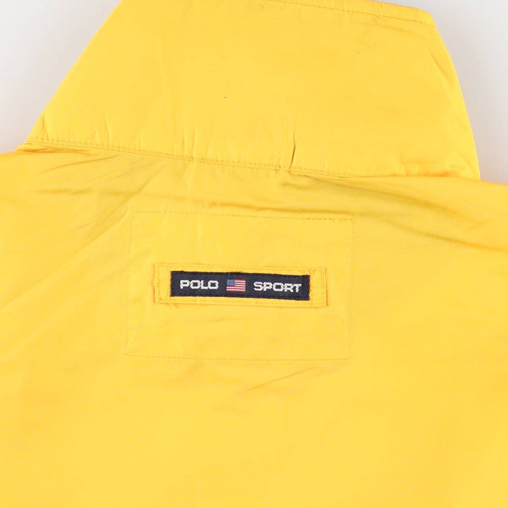 Vintage 90'S Ralph Lauren Polo Sport windbreaker, size L, men's polyester yellow type Vintage Second Hand