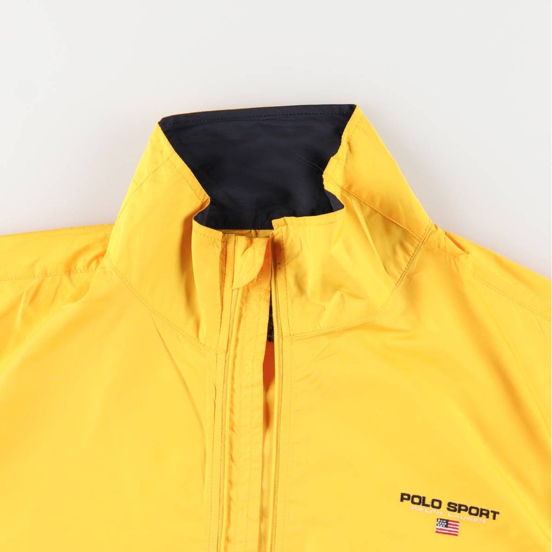 Vintage 90'S Ralph Lauren Polo Sport windbreaker, size L, men's polyester yellow type Vintage Second Hand