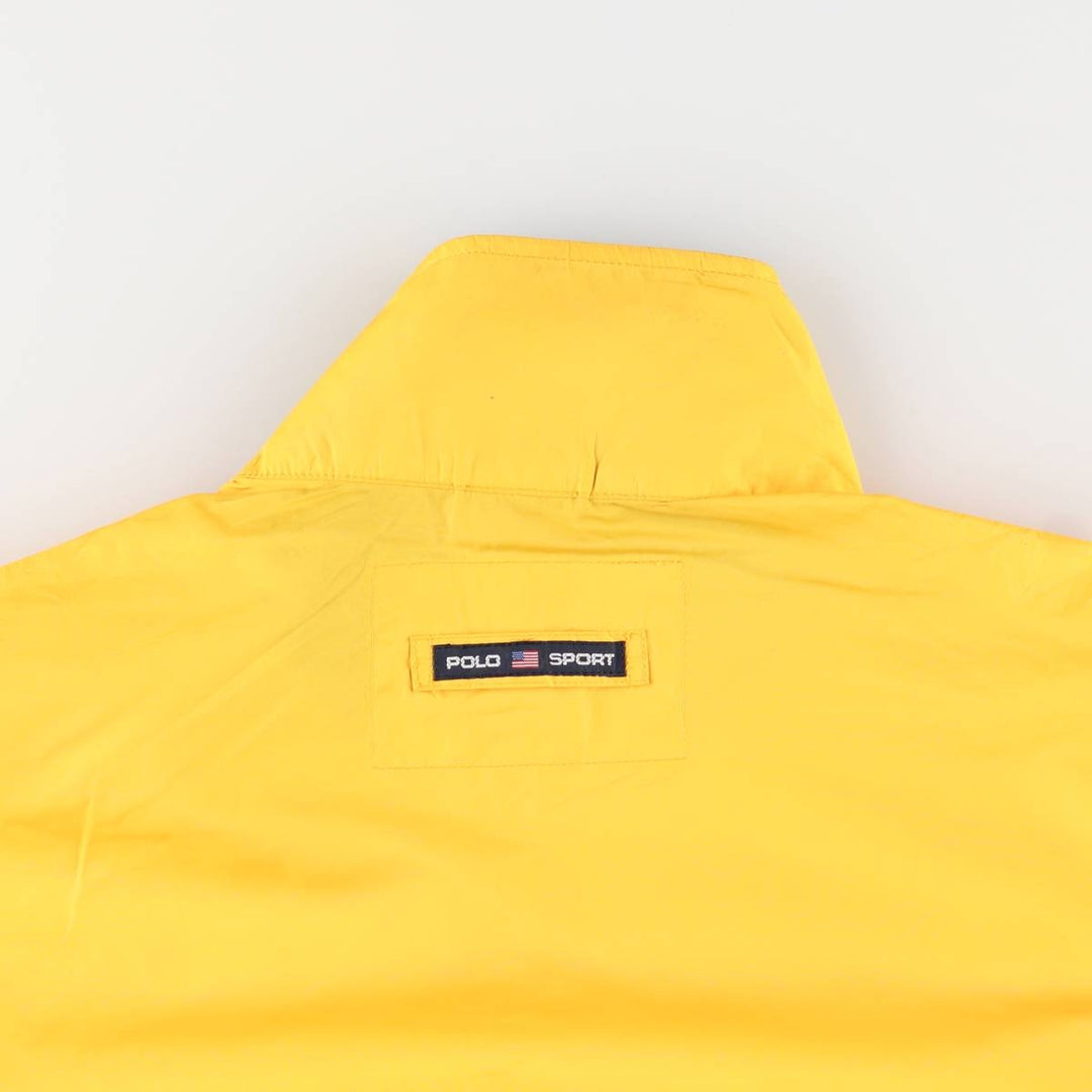 Vintage 90'S Ralph Lauren Polo Sport windbreaker, size L, men's polyester yellow type Vintage Second Hand