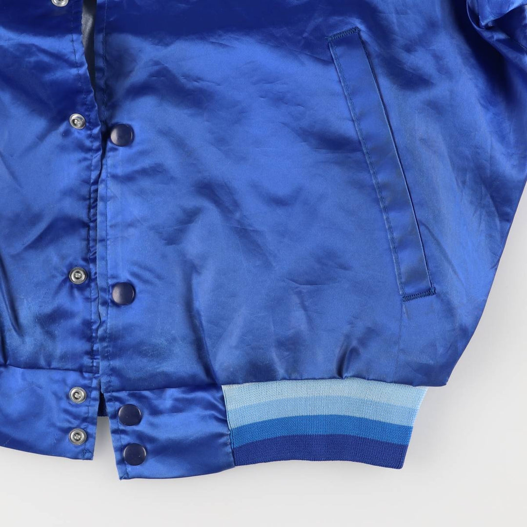 Vintage 80s-90'S Swingster Nylon Varsity Jacket, Award Jacket, Made in USA, Men's Size L Nylon blue type Vintage Second Hand