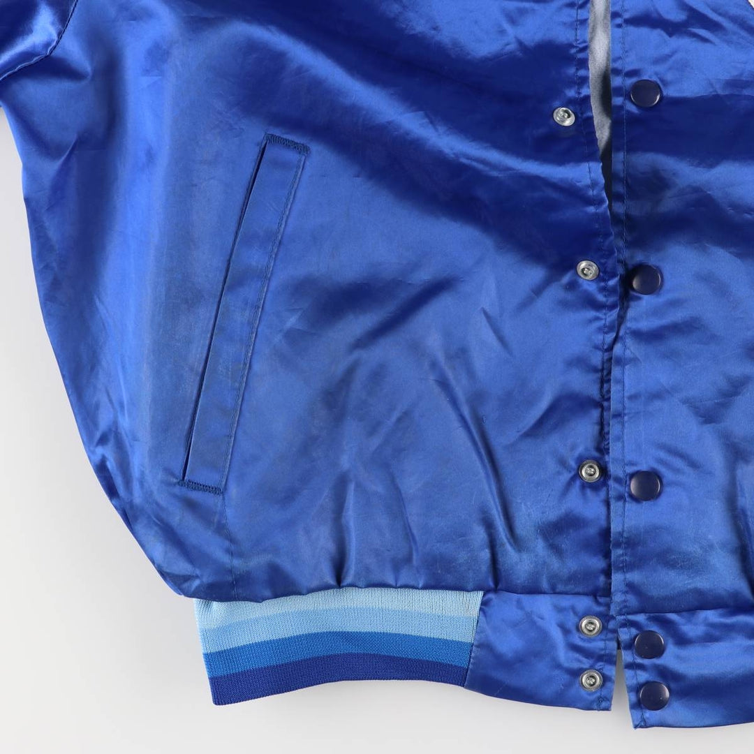 Vintage 80s-90'S Swingster Nylon Varsity Jacket, Award Jacket, Made in USA, Men's Size L Nylon blue type Vintage Second Hand