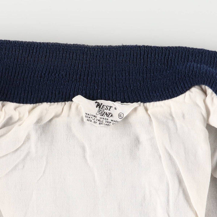 Vintage 1970'S West Wind Varsity Jacket, Men's XL unclear navy blue type Vintage Second Hand