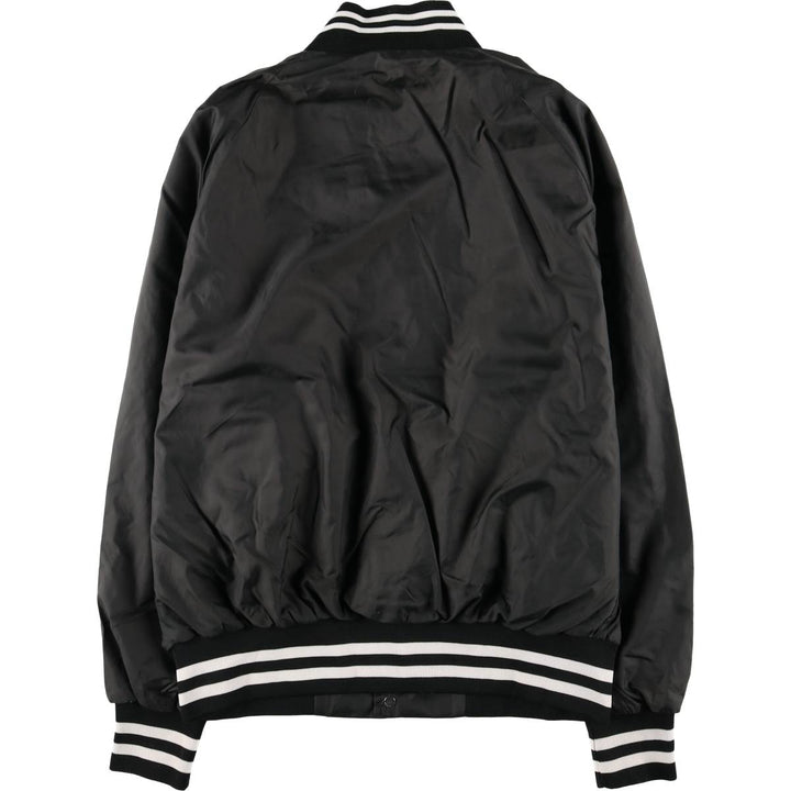 Vintage 80s-90'S SPORTSMASTER Nylon Varsity Jacket, Award Jacket, Made in USA, Men's XL Nylon black type Vintage Second Hand