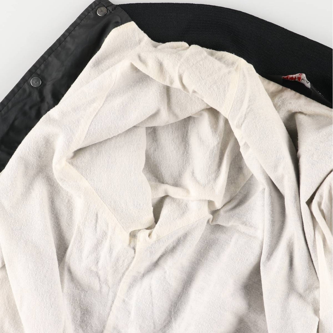 Vintage 80s-90'S SPORTSMASTER Nylon Varsity Jacket, Award Jacket, Made in USA, Men's XL Nylon black type Vintage Second Hand