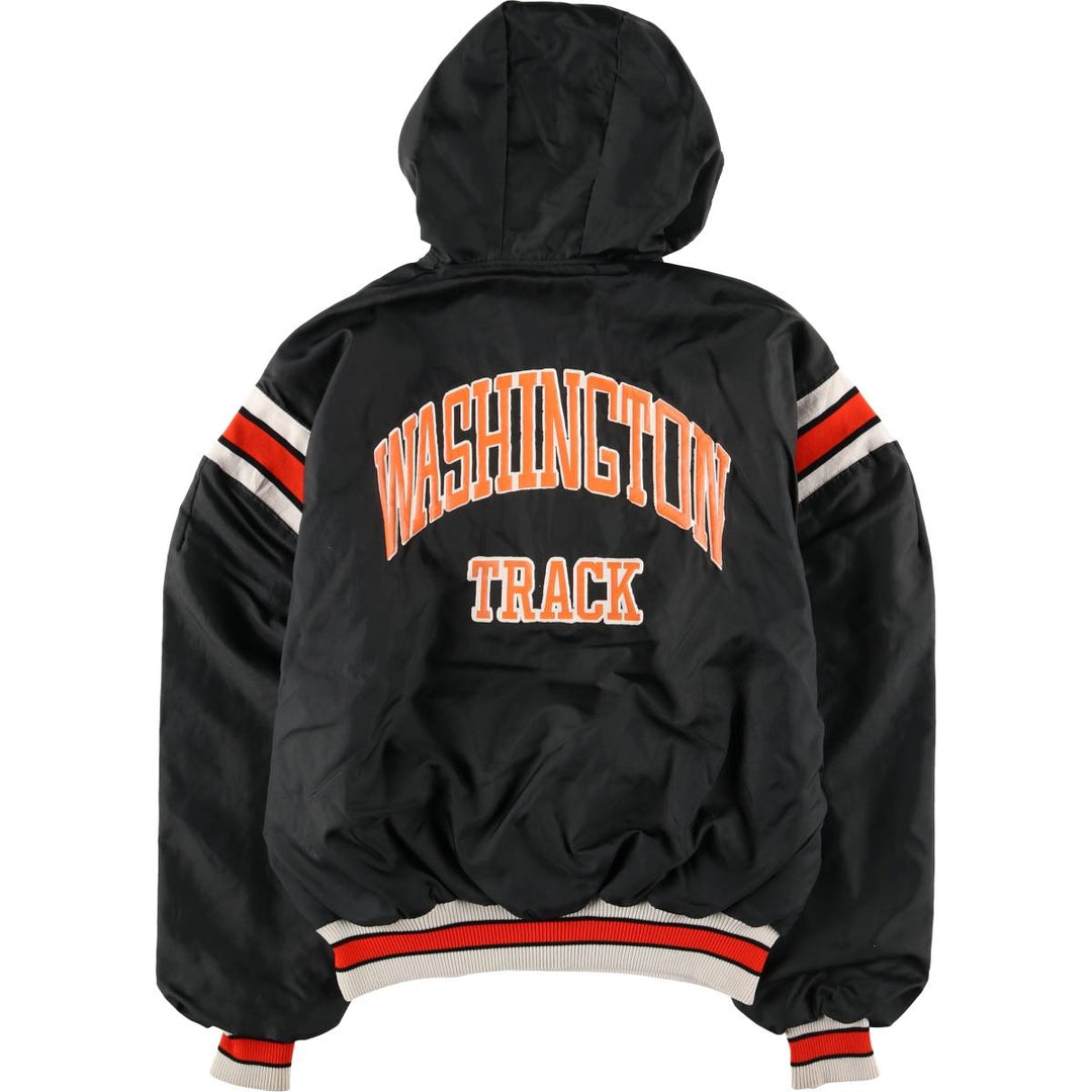 Vintage 1980'S DeLONG College Anorak Parka, Made in USA, Men's Size L unclear black type Vintage Second Hand