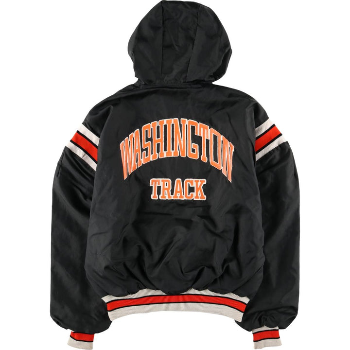 Vintage 1980'S DeLONG College Anorak Parka, Made in USA, Men's Size L unclear black type Vintage Second Hand