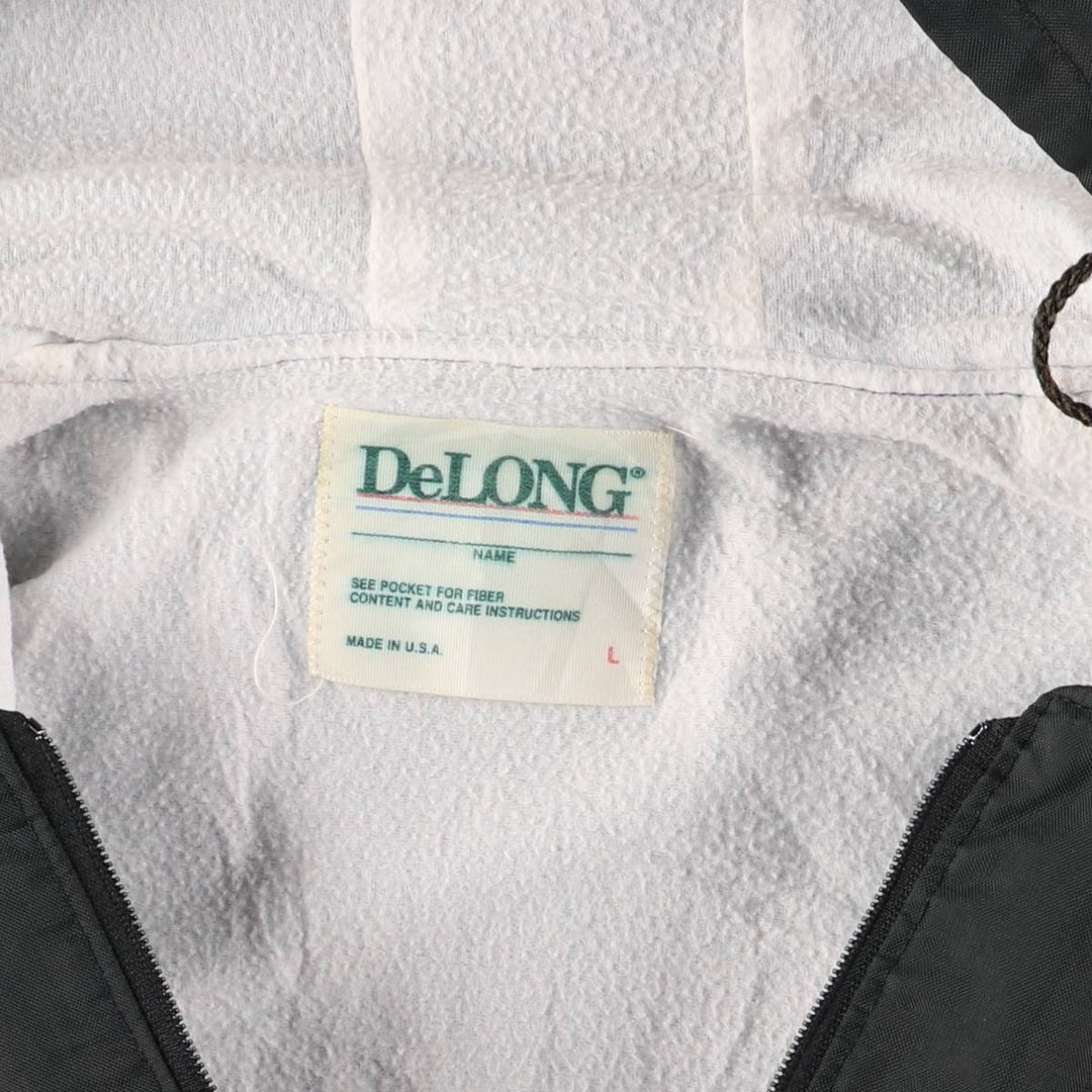 Vintage 1980'S DeLONG College Anorak Parka, Made in USA, Men's Size L unclear black type Vintage Second Hand