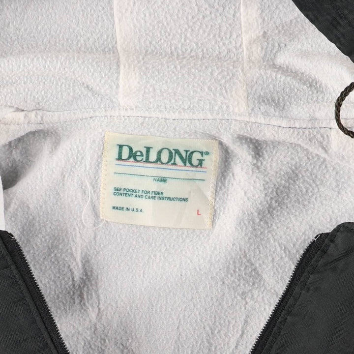 Vintage 1980'S DeLONG College Anorak Parka, Made in USA, Men's Size L unclear black type Vintage Second Hand
