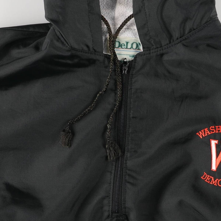 Vintage 1980'S DeLONG College Anorak Parka, Made in USA, Men's Size L unclear black type Vintage Second Hand