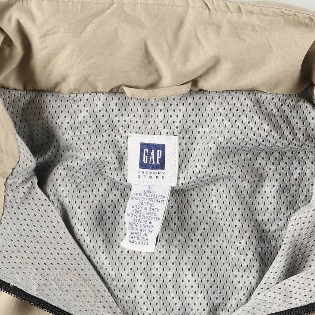90s-00'S GAP FACTORY STORE Anorak Jacket Men's Size L polyester Beige type Vintage Second Hand
