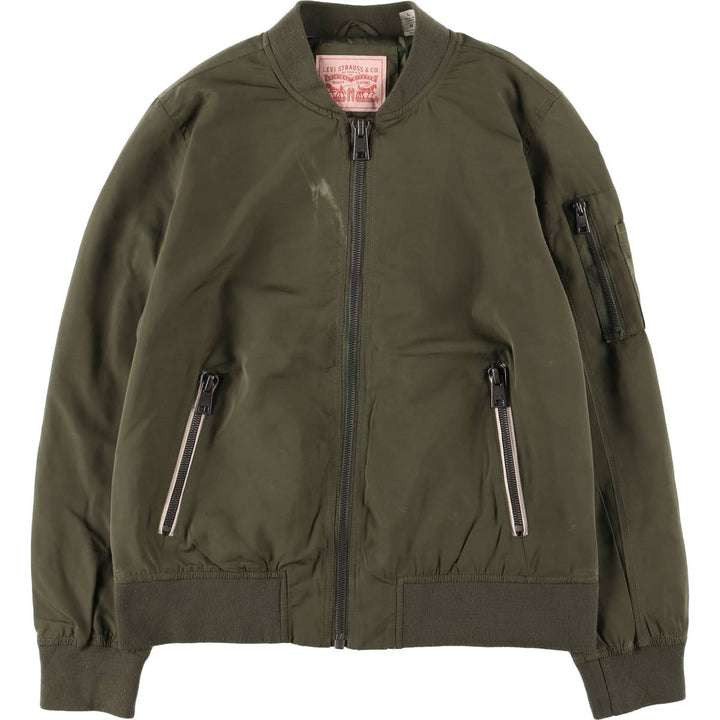 Levi's MA-1 Military Flight Jacket, Men's Size L polyester Khaki type Vintage Second Hand