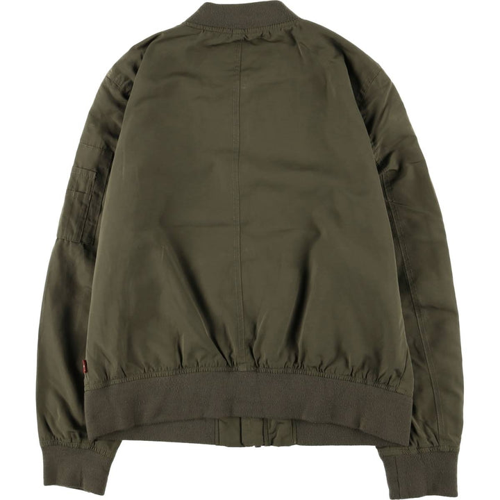 Levi's MA-1 Military Flight Jacket, Men's Size L polyester Khaki type Vintage Second Hand