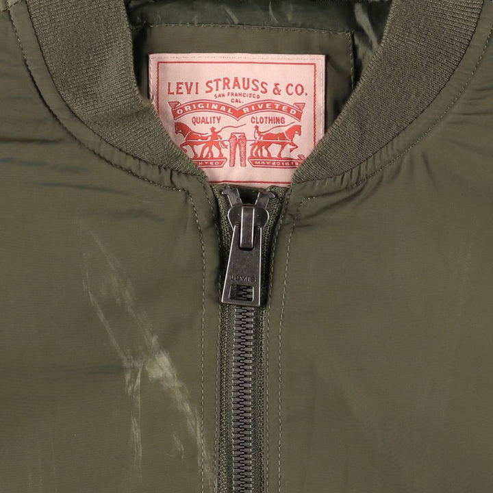 Levi's MA-1 Military Flight Jacket, Men's Size L polyester Khaki type Vintage Second Hand