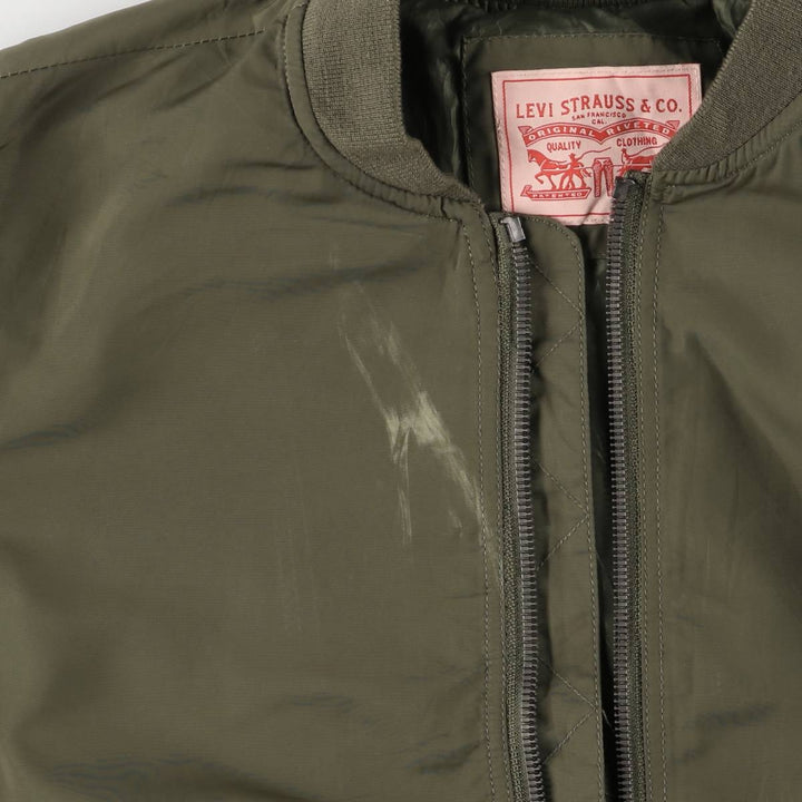 Levi's MA-1 Military Flight Jacket, Men's Size L polyester Khaki type Vintage Second Hand