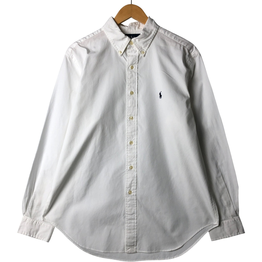 Ralph Lauren Classic Fit Long Sleeve Button Down Shirt, Men's Size L cotton white type Vintage Second Hand