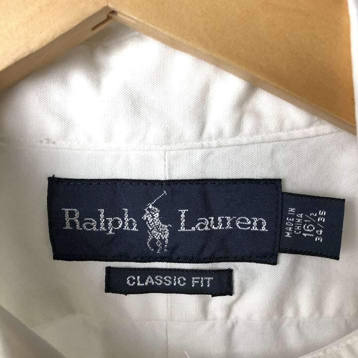 Ralph Lauren Classic Fit Long Sleeve Button Down Shirt, Men's Size L cotton white type Vintage Second Hand
