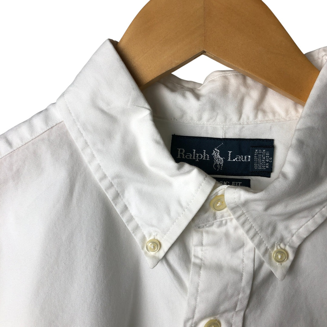 Ralph Lauren Classic Fit Long Sleeve Button Down Shirt, Men's Size L cotton white type Vintage Second Hand
