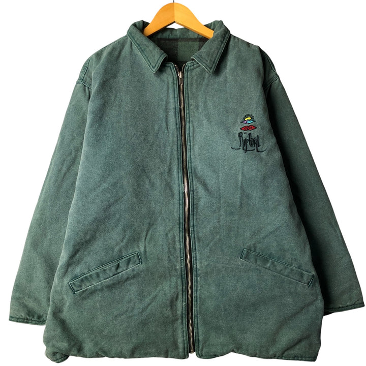 RIP CURL Check Pattern Reversible Work Jacket, Men's Size Small cotton green type Vintage Second Hand