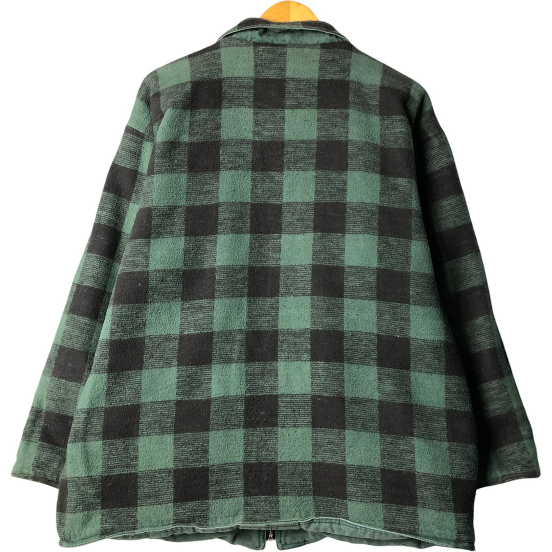 RIP CURL Check Pattern Reversible Work Jacket, Men's Size Small cotton green type Vintage Second Hand