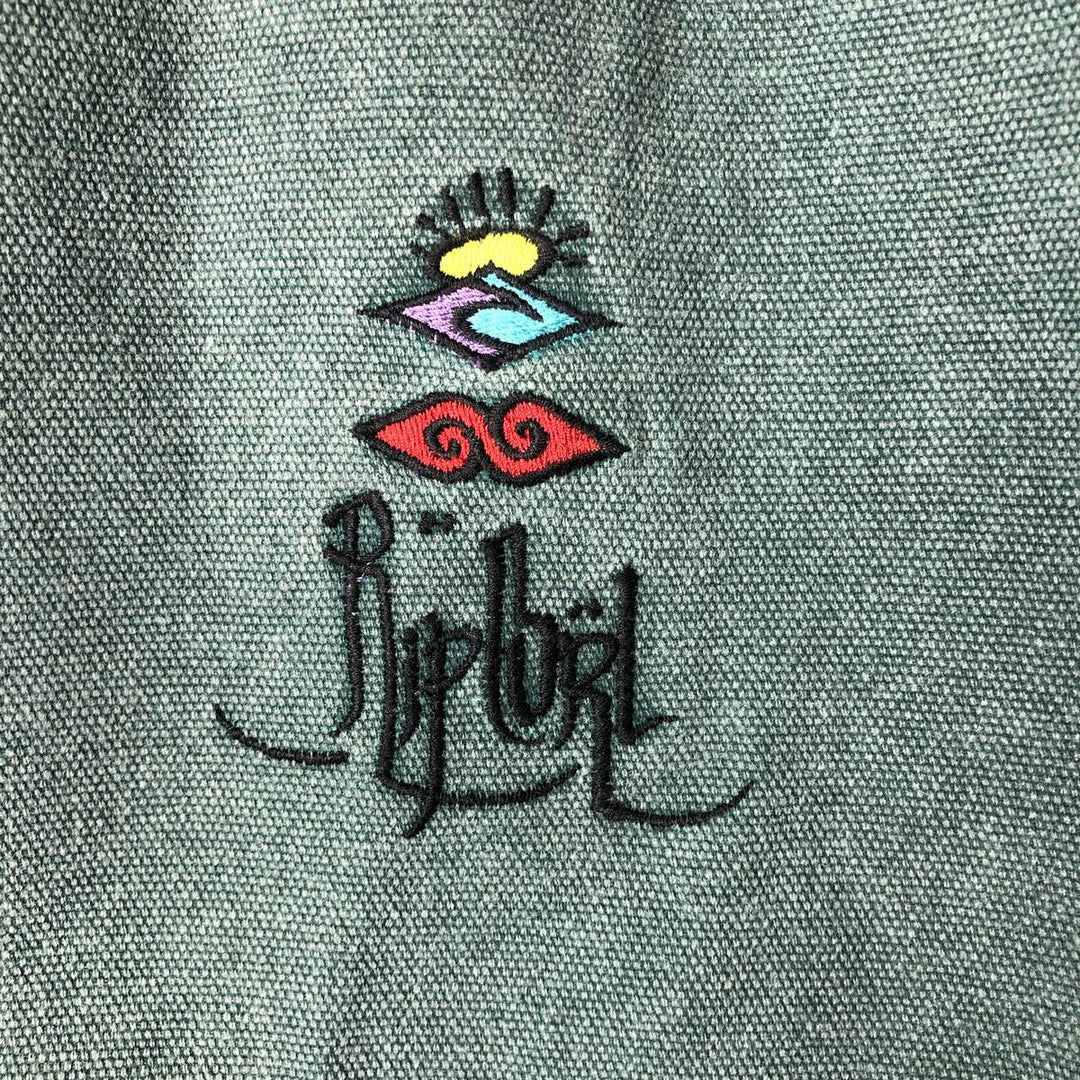 RIP CURL Check Pattern Reversible Work Jacket, Men's Size Small cotton green type Vintage Second Hand