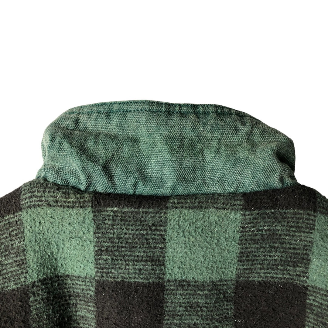 RIP CURL Check Pattern Reversible Work Jacket, Men's Size Small cotton green type Vintage Second Hand