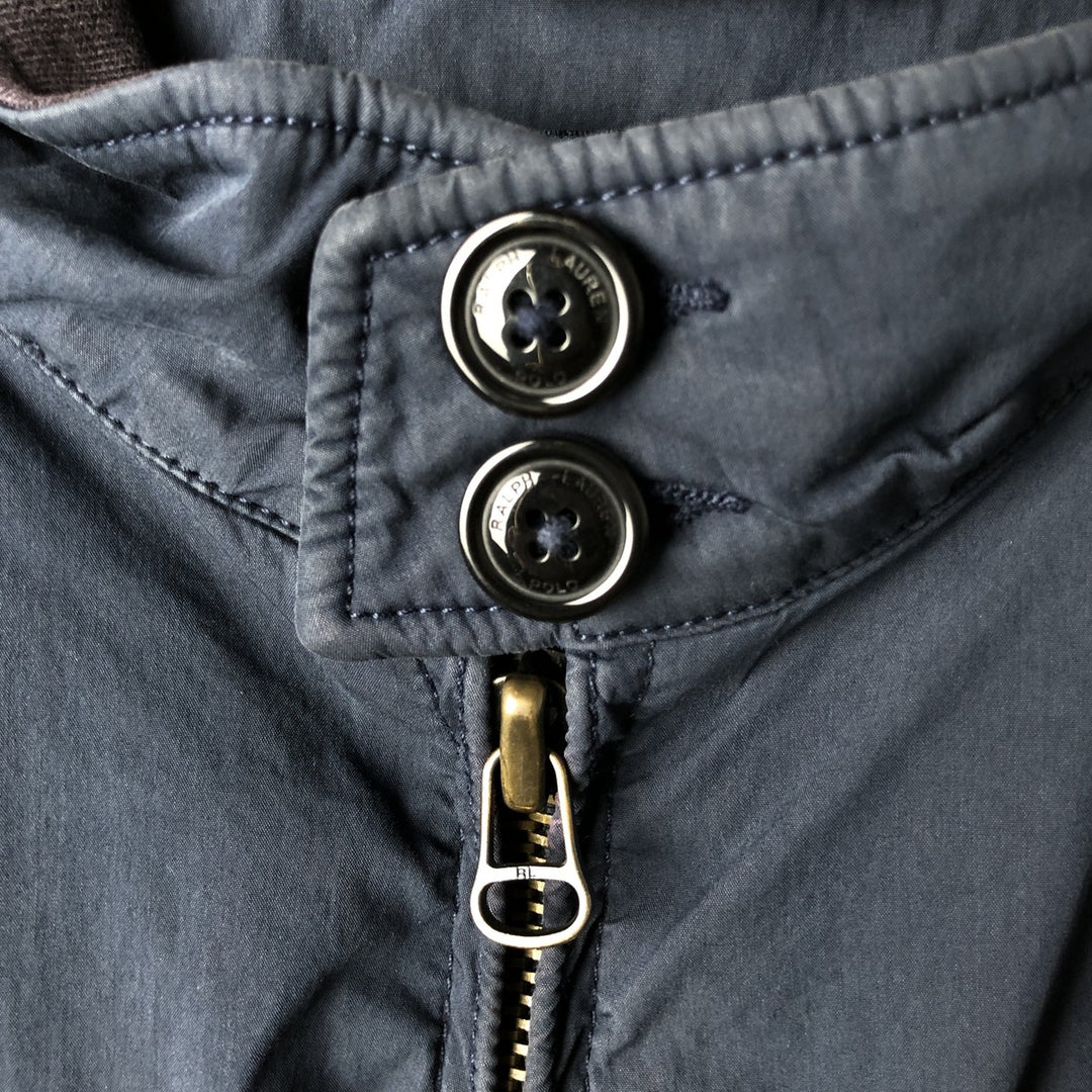 Ralph Lauren POLO by Ralph Lauren Harrington Jacket Swing Top Men's L size cotton navy blue type Vintage Second Hand