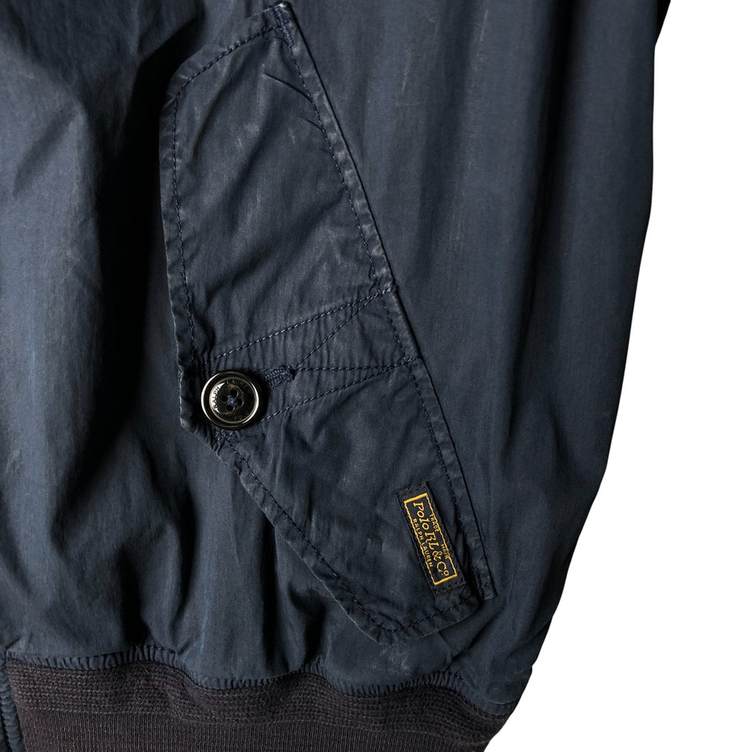 Ralph Lauren POLO by Ralph Lauren Harrington Jacket Swing Top Men's L size cotton navy blue type Vintage Second Hand