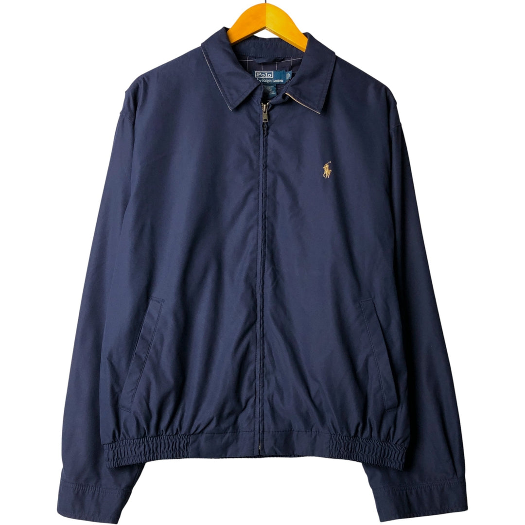 Ralph Lauren POLO by Ralph Lauren Swing Top Sports Jacket Men's L size polyester navy blue type Vintage Second Hand