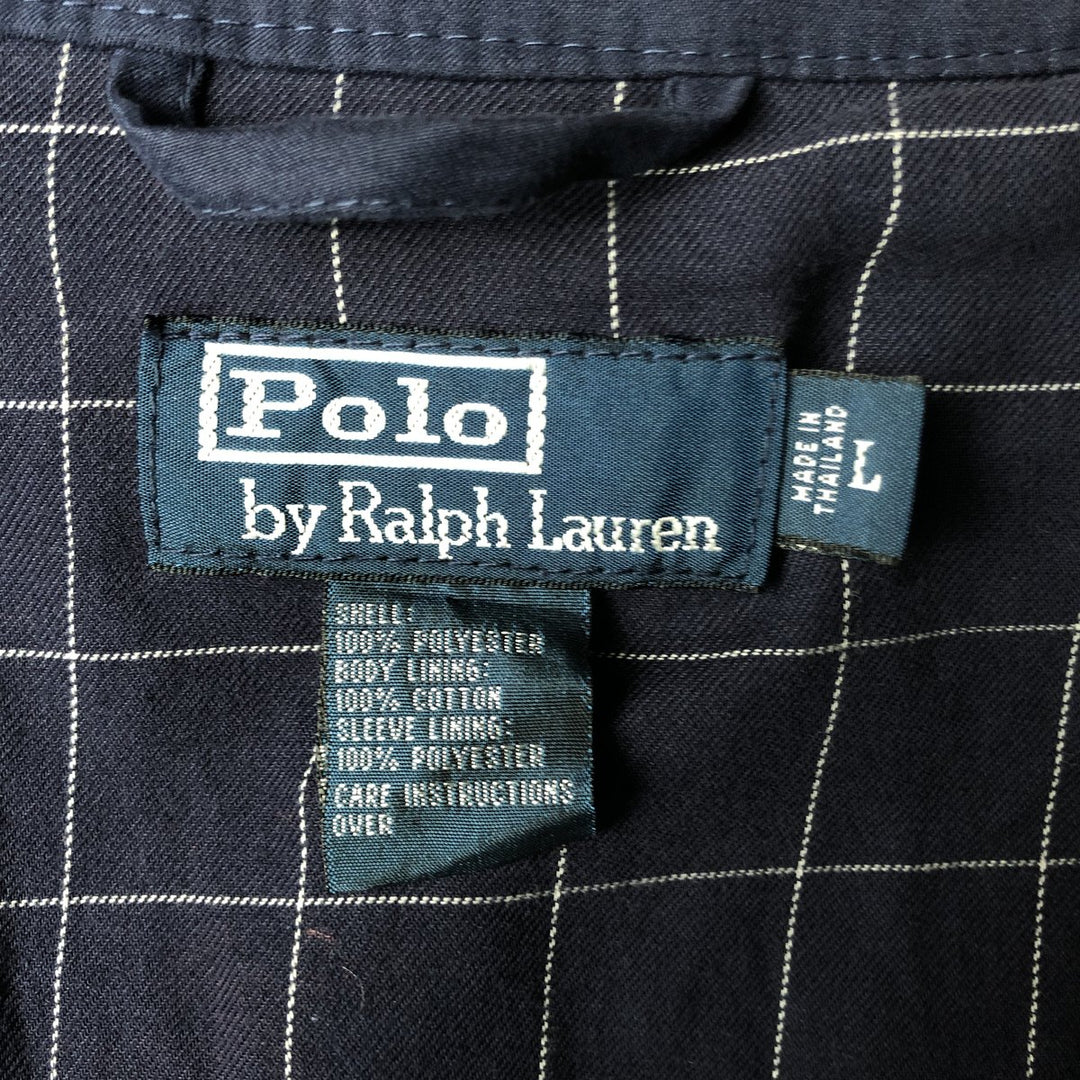 Ralph Lauren POLO by Ralph Lauren Swing Top Sports Jacket Men's L size polyester navy blue type Vintage Second Hand
