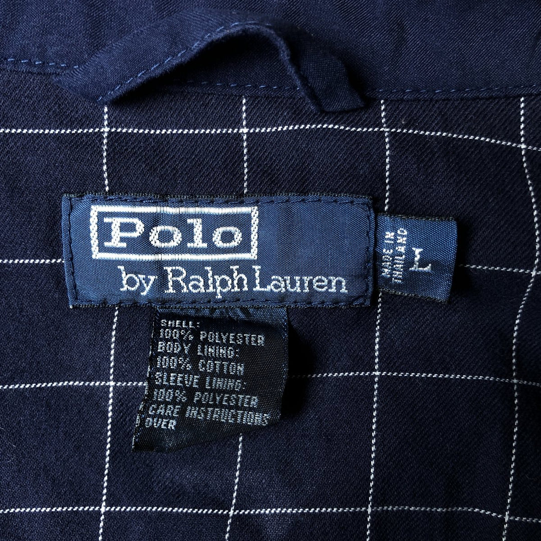 Ralph Lauren POLO by Ralph Lauren Swing Top Sports Jacket Men's L size polyester navy blue type Vintage Second Hand