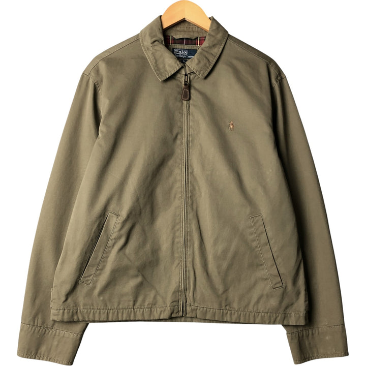 Ralph Lauren POLO by Ralph Lauren Swing Top Sports Jacket Men's L size cotton Khaki type Vintage Second Hand