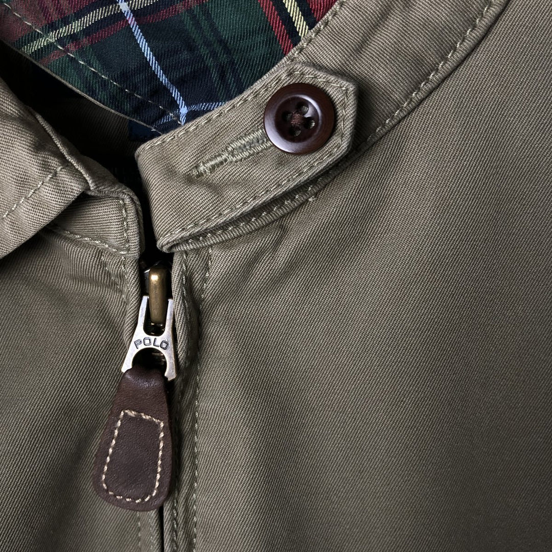 Ralph Lauren POLO by Ralph Lauren Swing Top Sports Jacket Men's L size cotton Khaki type Vintage Second Hand