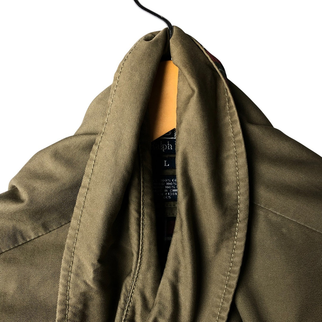 Ralph Lauren POLO by Ralph Lauren Swing Top Sports Jacket Men's L size cotton Khaki type Vintage Second Hand