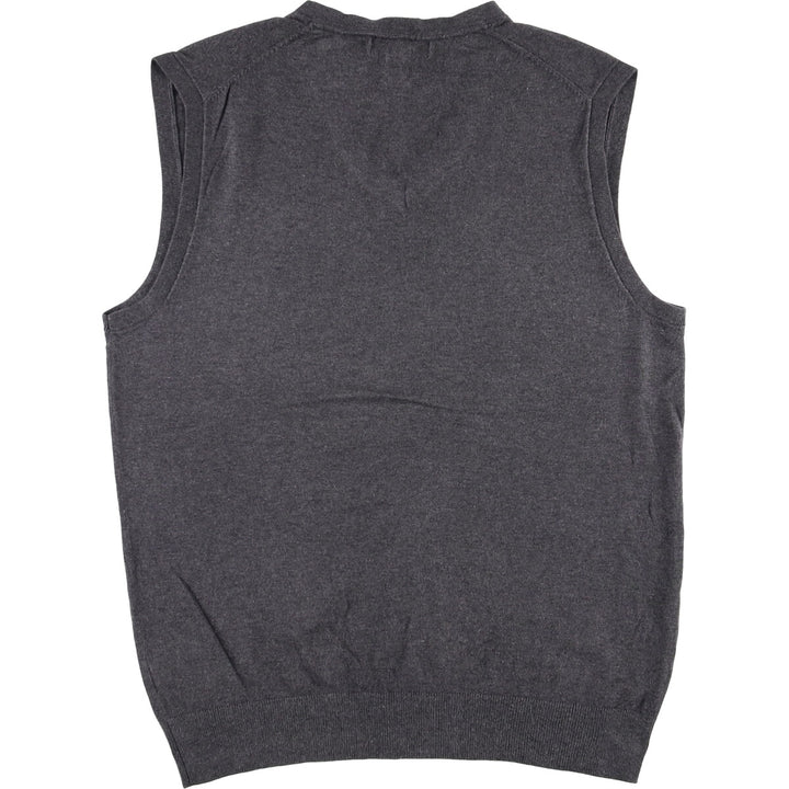 Banana Republic Cashmere Blend V-Neck Silk Knit Vest, Men's Size M silk gray type Vintage Second Hand