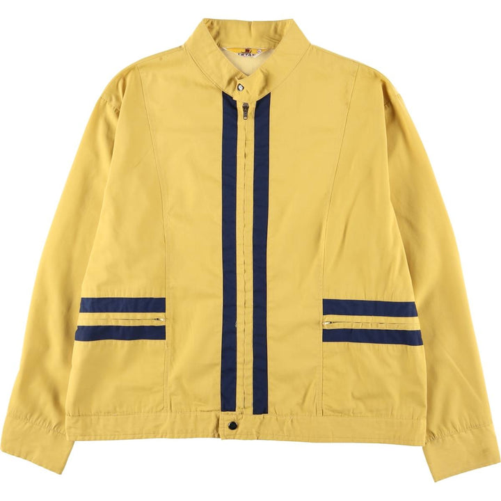 Vintage Bertano zip-up jacket, men's size XL polyester yellow type Vintage Second Hand