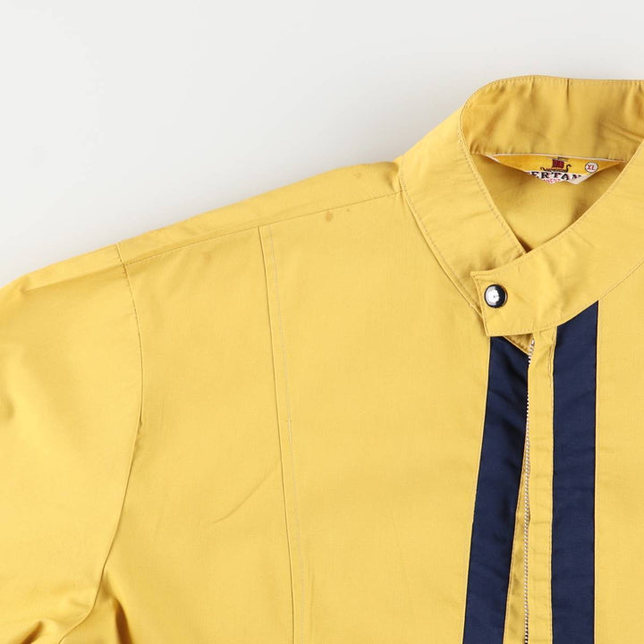 Vintage Bertano zip-up jacket, men's size XL polyester yellow type Vintage Second Hand