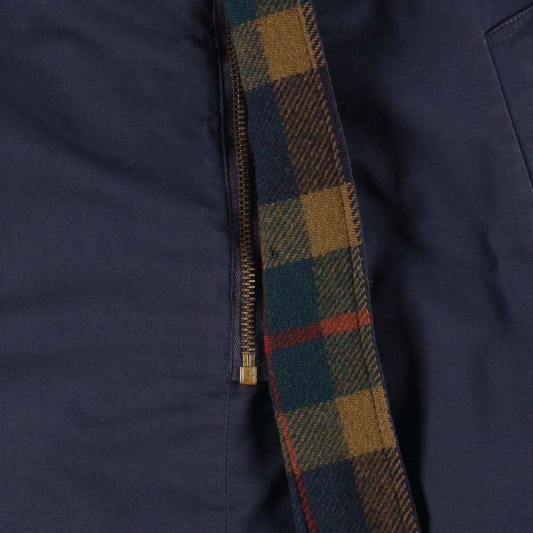 Vintage 1960'S Pendleton Check Pattern Reversible Wool Jacket, Men's Size L unclear Navy blue Vintage Second Hand