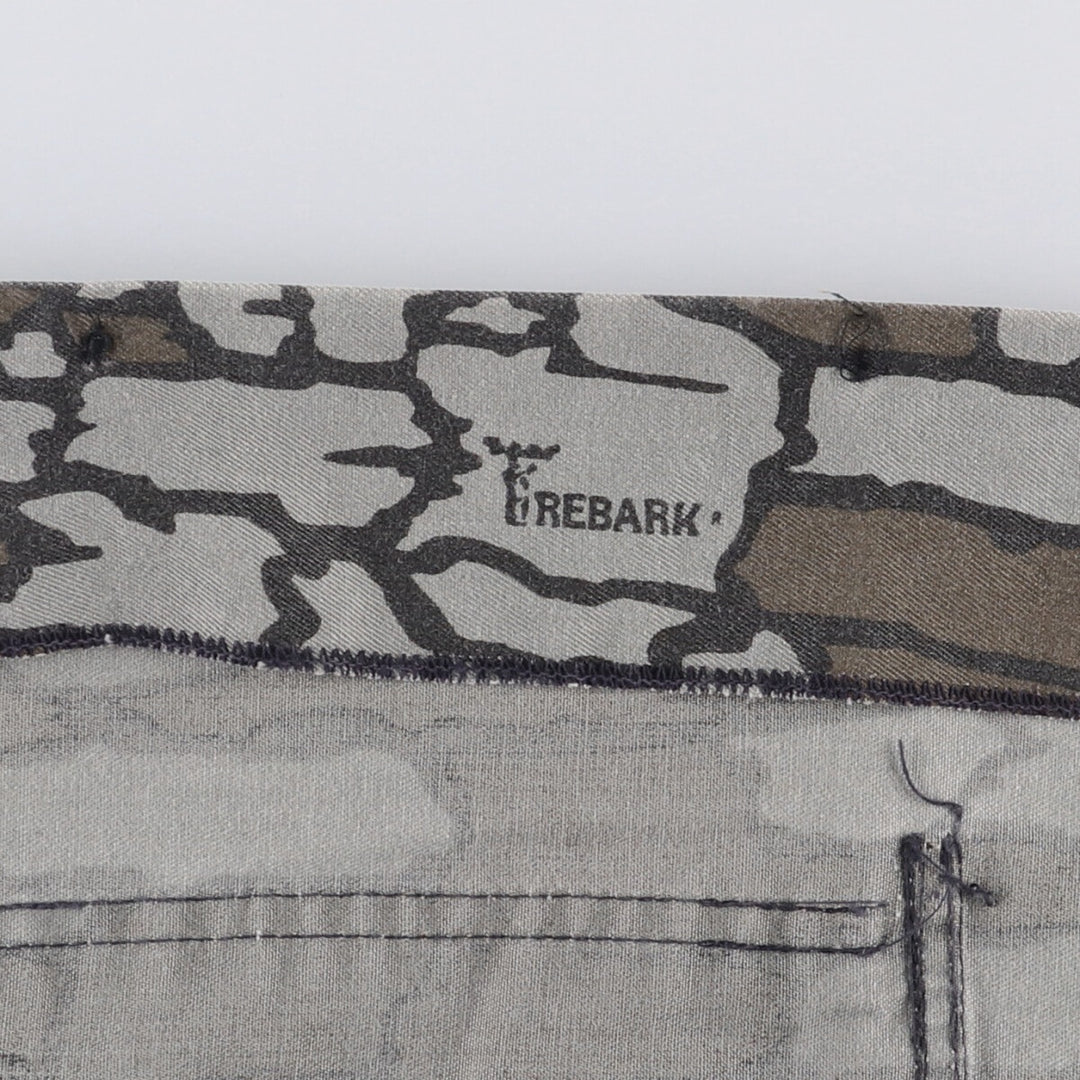 Camouflage Treebark Camo Hunting Jacket, Men's Size L unclear brown type Vintage Second Hand