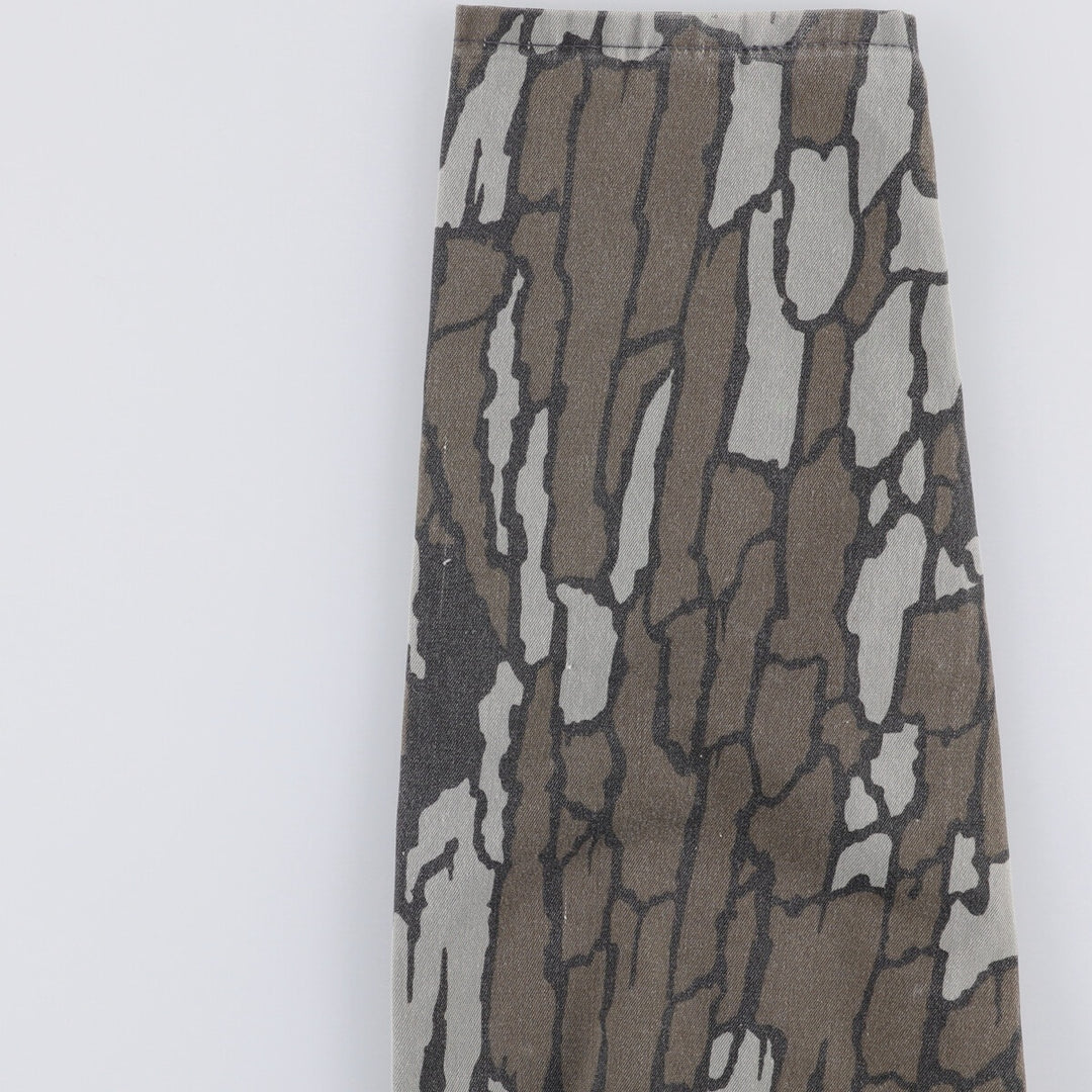 Camouflage Treebark Camo Hunting Jacket, Men's Size L unclear brown type Vintage Second Hand